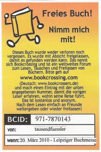 Etikett Bookcrossing