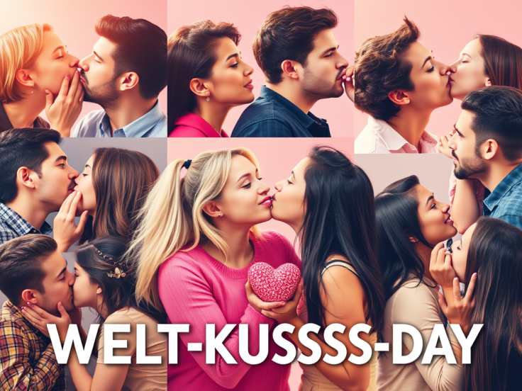 Lustiges "WELT-KUSSS-DAY" Bild einer KI - Ein surreales Wirrwarr