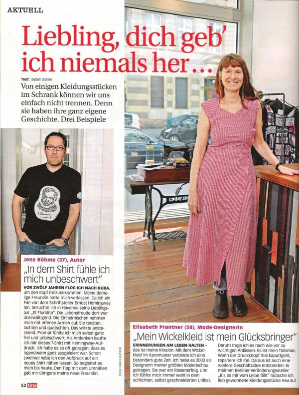Jens Böhme Zeitschrift Tina Fasion Hemingway T-Shirt